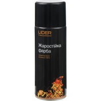 LIDER Эмаль аэрозольная жаростойкая черная (400 мл)