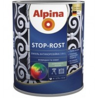 Alpina Stop-Rost Емаль антикорозійна 3 в 1 шовковисто-матова сигнальний синій (0,75 л)