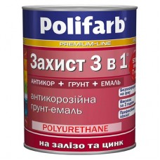 Polifarb Грунт-емаль Захист 3 в 1 чорна (0,9 кг)