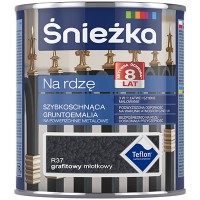 Снєжка Na Rdze R37 Грунт-емаль по іржі графітна молотковий ефект (0,65 л)