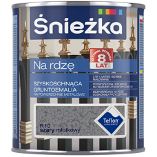 Снежка Na Rdze R10 Грунт-эмаль по ржавчине серая молотковый эффект (0,65 л)