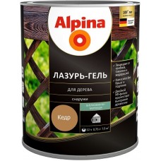 Alpina Lasur-Gel Лазурь-гель для древесины шелковисто-матовая кедр (0,75 л)