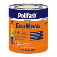 Polifarb ЭКО Эмаль ПФ-266 красно-коричневая (0,9 кг)